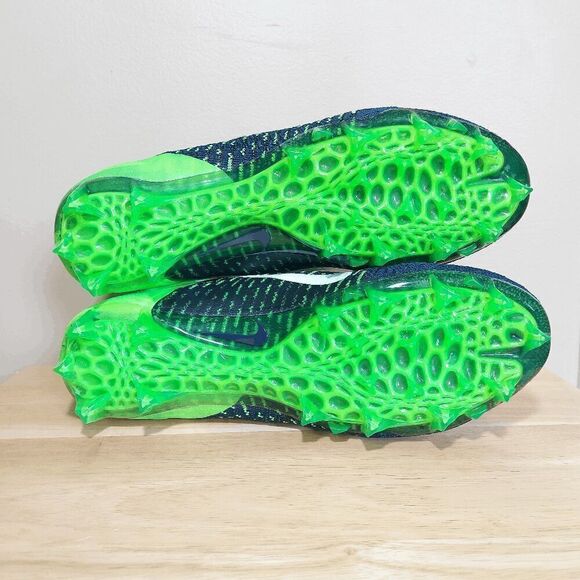 Nike Alpha Menace Elite 2 Flyknit Football Cleats Blue Green Seahawks BV2077-400 - Picture 6 of 7